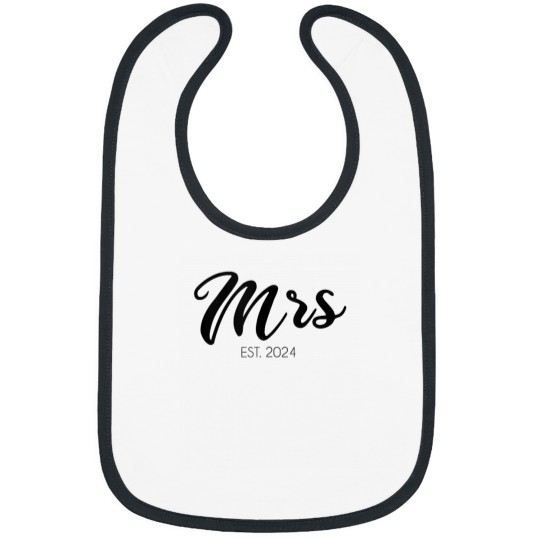 Discover Wedding Matching Gifts Mrs Est 2024 Bridal Gift Bride Bibs