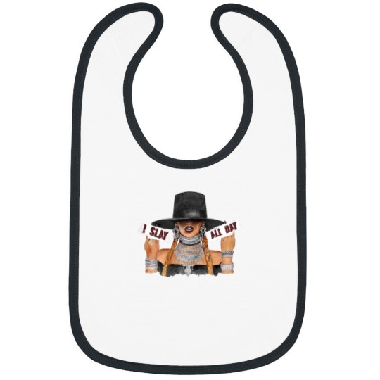 Discover I slay all day fashion t shirt Bibs