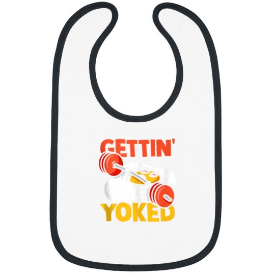 Discover Weightlifter Getting Yoked Training Funny Bodybuilding Gym Bibs