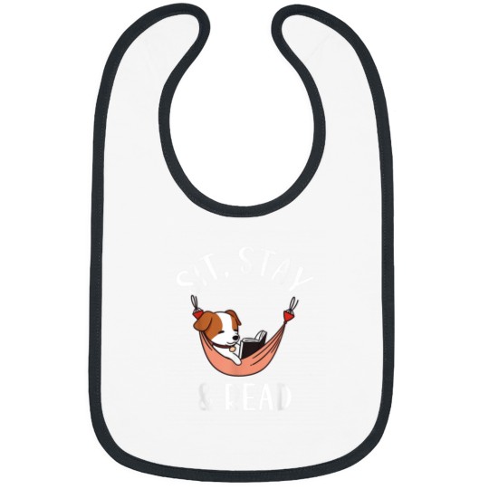 Discover Jack Russell Terrier Sit Stay Read Funny Dog Reading 8914 Bibs