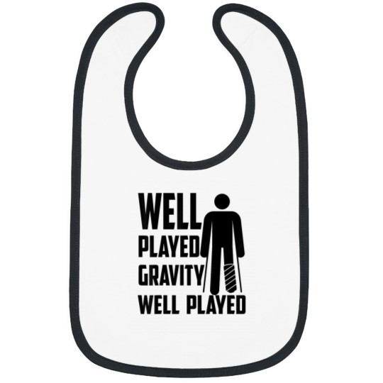 Discover Cool Broken Leg Gift For Funny Gravity Gag Bone Broke Bibs