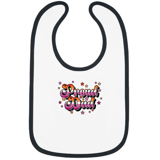 Discover Proud Dad Of A Lesbian Daughter LGBTQ Gay Daughter Lesbian Bibs