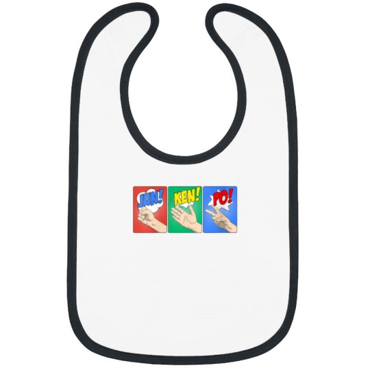 Discover Jan Ken Po Hawaiian Rock Paper Scissors Bibs