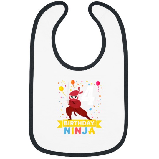 Discover Kids 4 Year Old Ninja Birthday Bibs