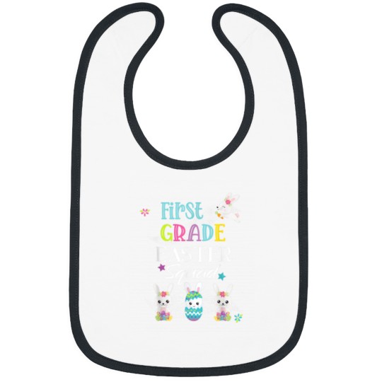 Discover Easter Teacher First Grade 1st Student Bunnies School Squad Bibs