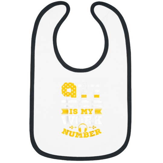Discover 911 Is My Work Number Dispatcher Thin Yellow Line Emergency Bibs