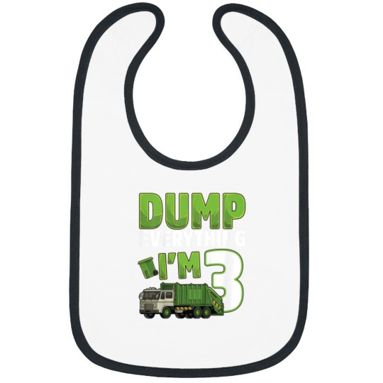 Discover Recycling Trash 3 Year Old Garbage Truck 3rd Birthday Boy Bibs