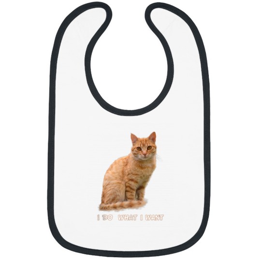 Discover I Do What I Want Funny Orange Tabby Cat Lovers Gifts Bibs
