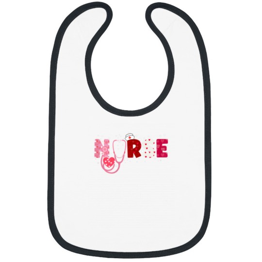Discover Nurses Valentines Day Hearts Stethoscope Gif For Girls Women Bibs