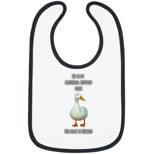 Discover Howard my emotional support duck Fitted Bibs
