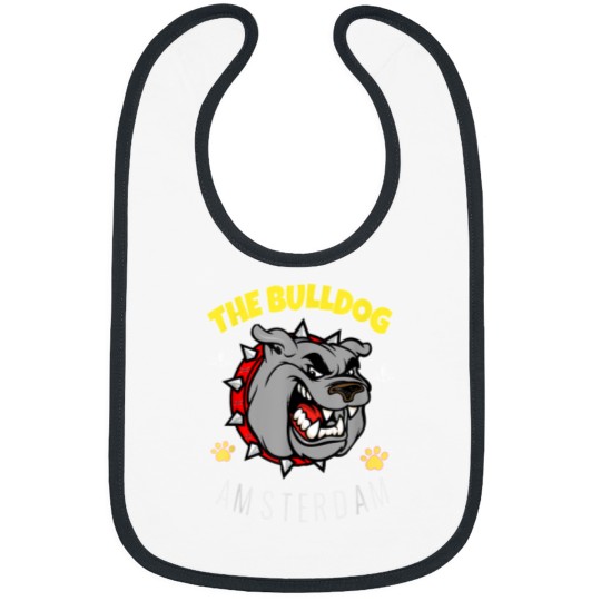 Discover Amsterdam Souvenir The Bulldog Love Funny Gift Funny Lover Classic Bibs