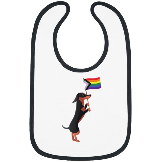 Discover Dachshund Pride Flags Lgbtq Rainbow Bibs