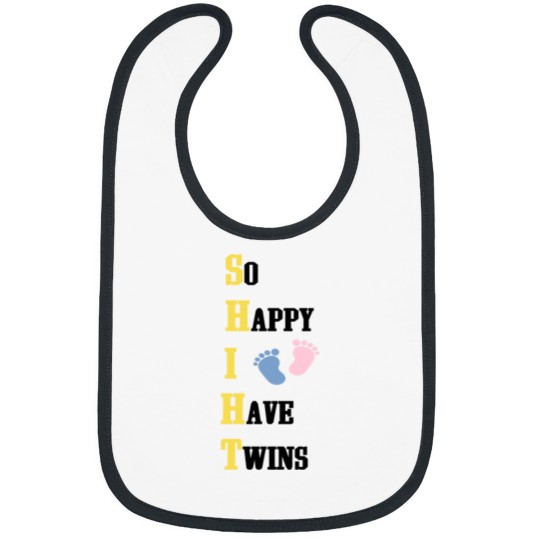 Discover So Happy That I_m Having Twins Bibs