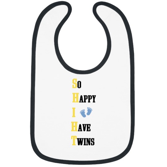 Discover So Happy That I_m Having Twins Bibs
