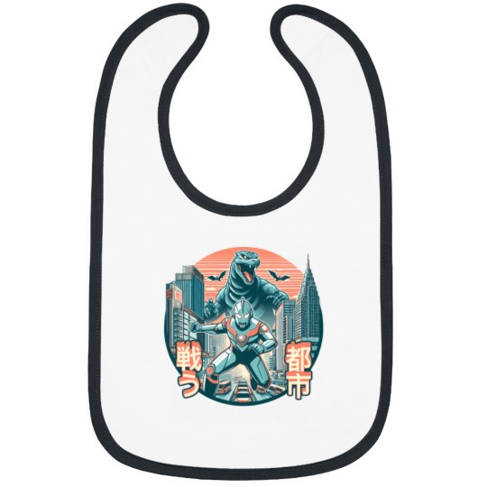 Discover Ultraman Vs Godzillá - Warzone 6 T-Shirt Bibs