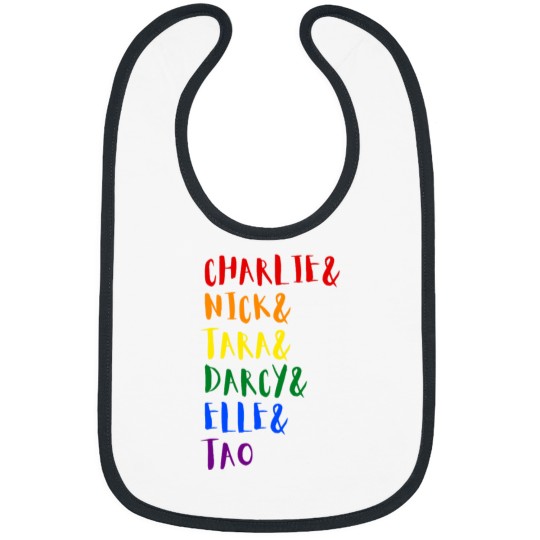 Discover HEARTSToppPER names rainbow (3) Bibs