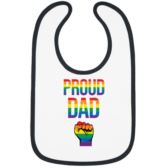 Discover Rainbow Proud Dad Gay Pride Bibs