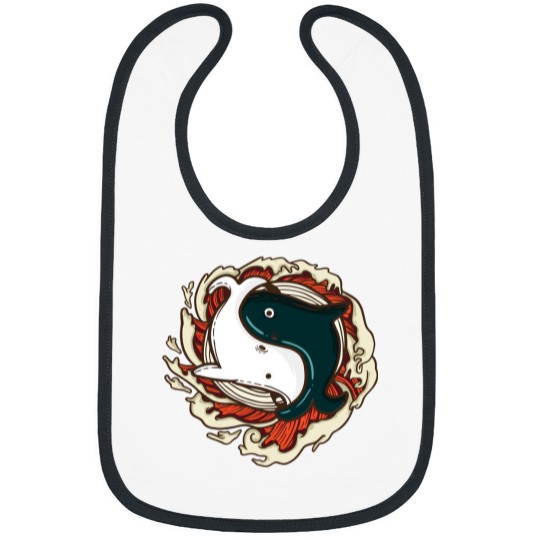 Discover Ying Yang Whales Animal Yin Yang Bibs