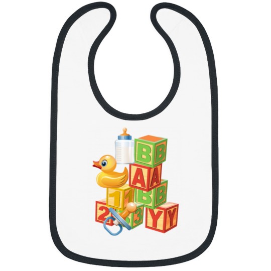 Discover Blocks Ducks Baby Abdl Adult Diaper Bibs