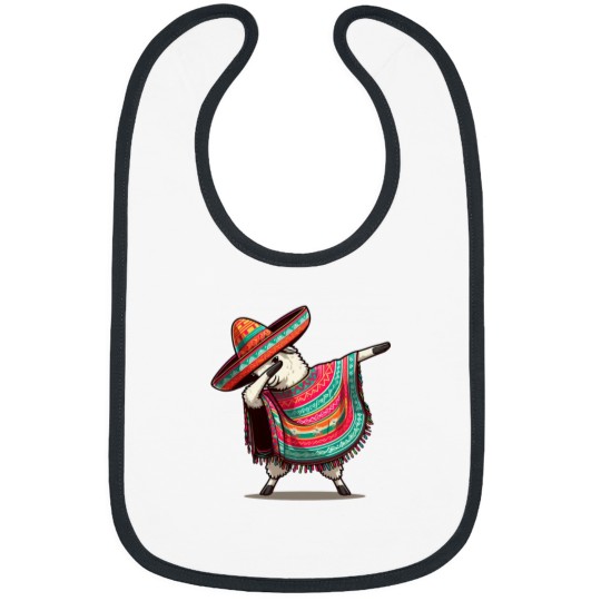 Discover Funny Dabbings Mexican Llama Poncho 2024 Cinco De Mayo Party Gift For Mexicans 05 05 2024 Cla Bibs