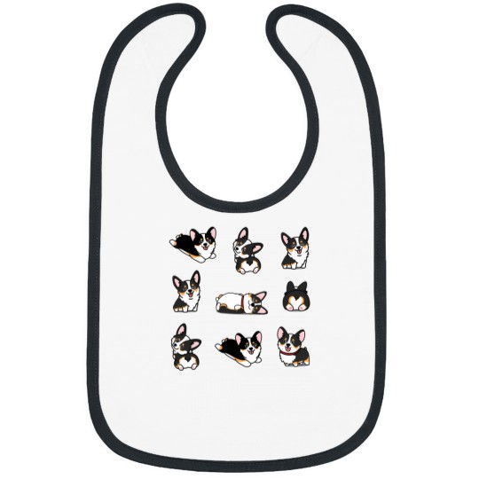 Discover Kawaii Corgi Tri Color Bibs