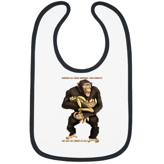 Discover Chimp Monkey Lovers Chimpanzee Funny Bananas Dad Joke Gift Bibs