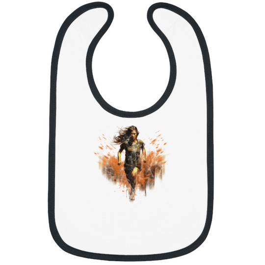 Discover Female Marathon Runner - DistressedVintage Street Art Sport Lover Bibs