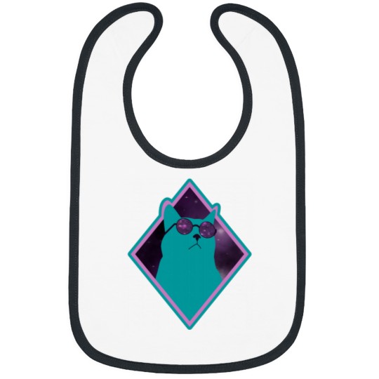 Discover Galaxy cat green Bibs