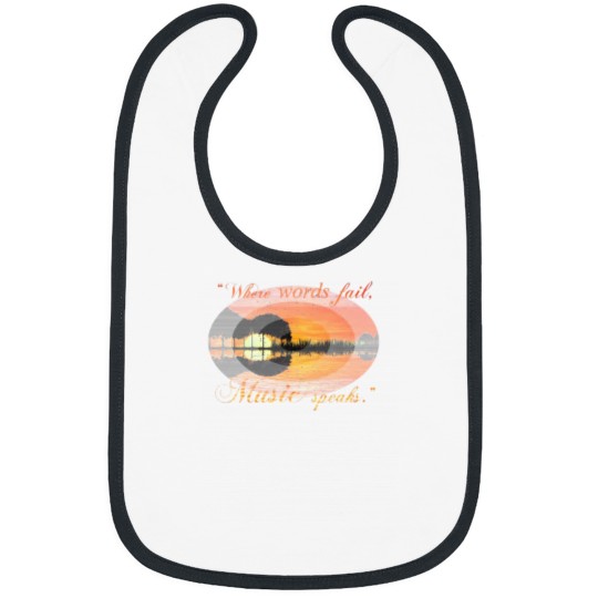 Discover Where words fail, music speaks. Hans Christian Anderson T-Shirt Bibs