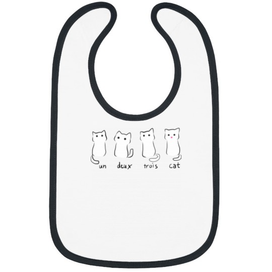 Discover Un Deux Trois Cat T-Shirt 2 Bibs