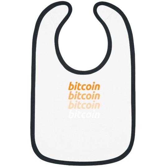 Discover Bitcoins BTC Crypto Distorted Logo Bibs