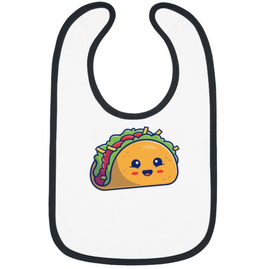 Discover Cute Taco Cartoon T-Shirt 3 Bibs