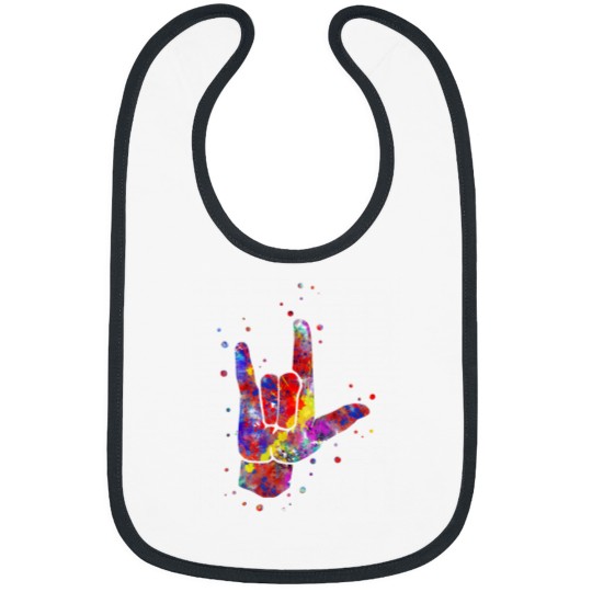 Discover I Love You ASL Sign Language Bibs