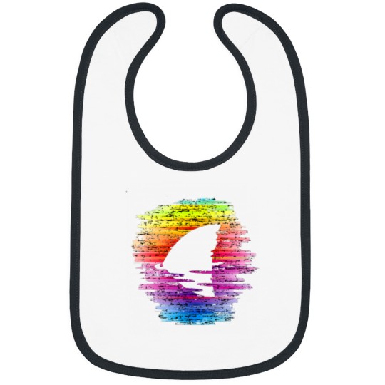 Discover Rainbow Waters Shark Fin Awareness TShirt Bibs