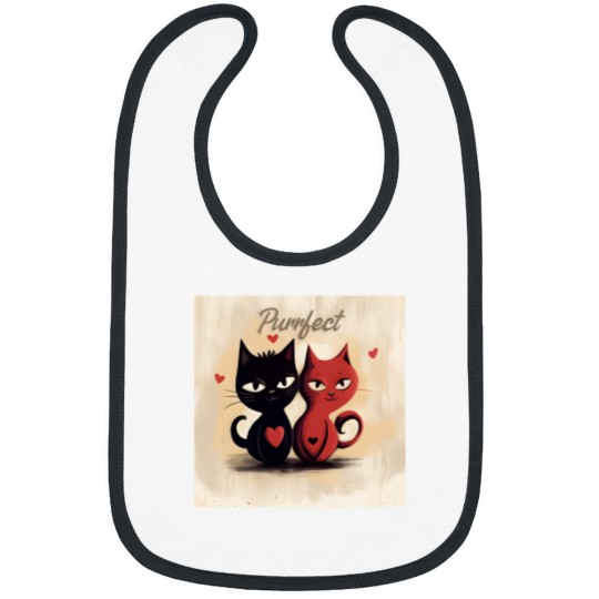 Discover Charming Heartfelt Feline Art Bibs