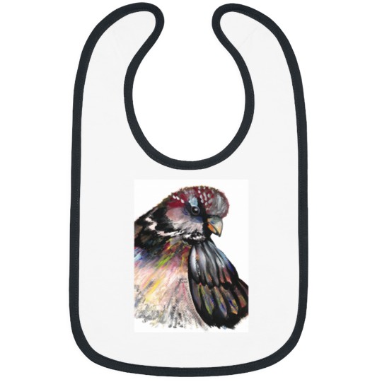 Discover Sparrow Painting (Watercolour DryBrush) Bibs