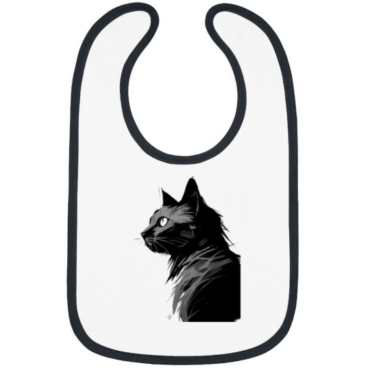 Discover Cool Black Cat Bibs