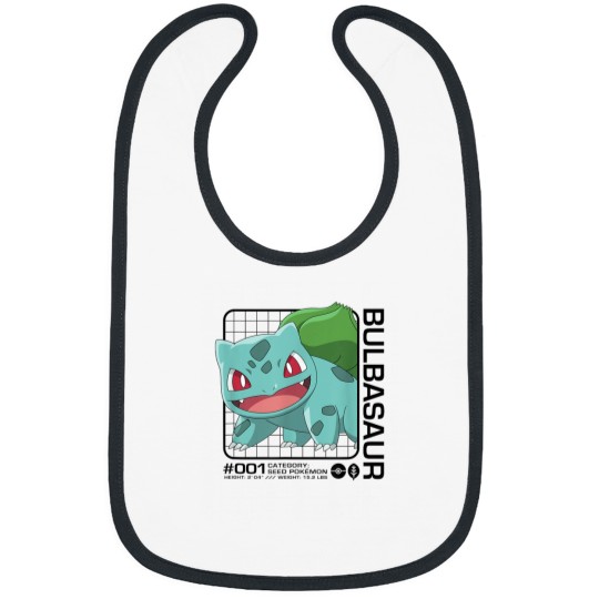 Discover poket mons Bulbasaur Stats Grass Type Kanto Partner 0 Bibs