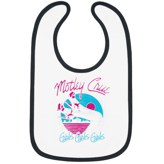 Discover Motley Crue Girls Girls Girls Heels Bib - Rock Band Babywear