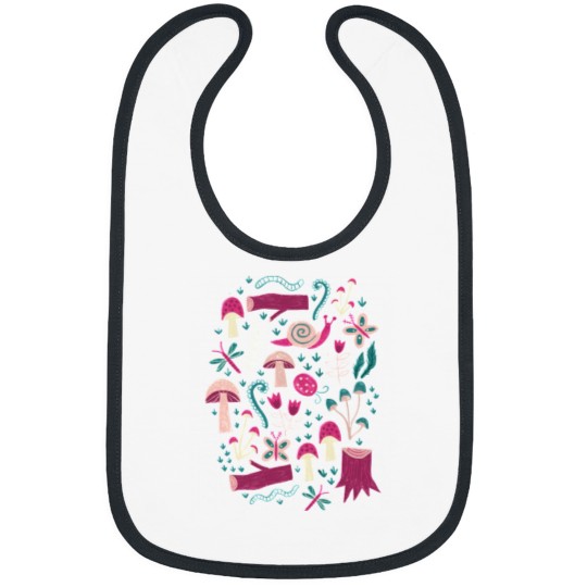 Discover Dark Greens mushrooms Field Forest Bibs
