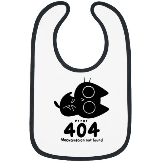 Discover Meowtivation not Found Classic Bibs