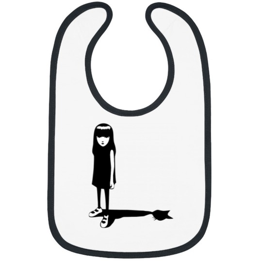 Discover emily the strange, black cat shadow Essential Bibs