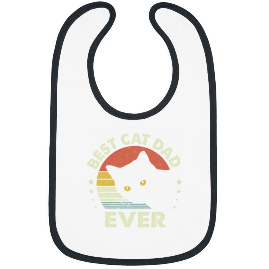 Discover Vintages Best Black Cat Dad Ever  Essential Bibs