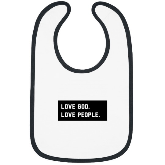 Discover Love God Love People Black Bibs