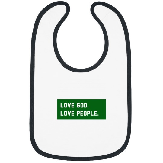 Discover Love God Love People Green Active Bibs