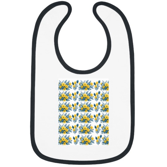 Discover Yellow floral watercolor vector, white background Graphic Bibs