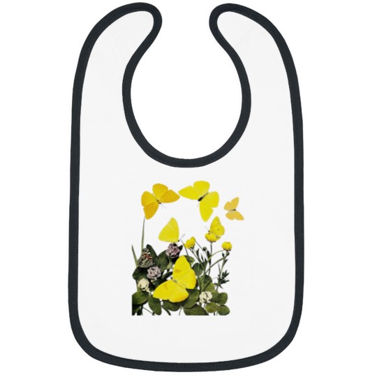 Discover Yellow Butterflies & Flowers Classic Bibs