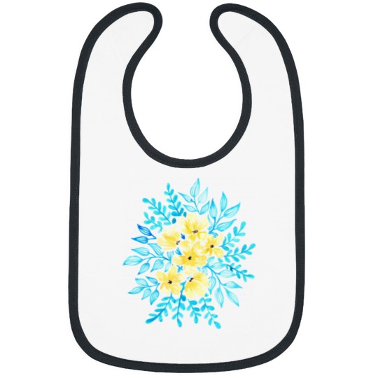 Discover Yellow Blue Wildflower Bunch Classic Bibs