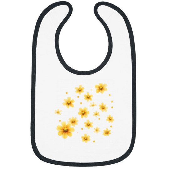 Discover Yellow Cosmos Flowers Pattern Classic Bibs