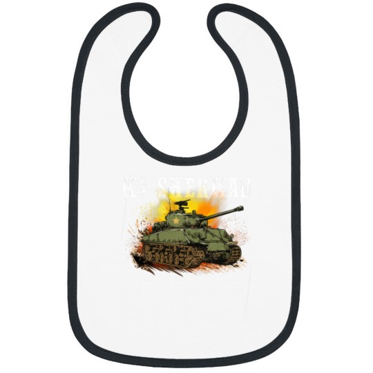 Discover M4 Sherman the WW2 Tank a WWII armys Tank for Military Boys Bibs